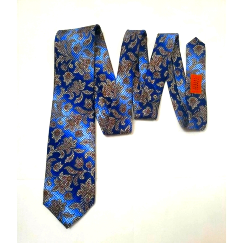 Robert Talbott Best Of Class Carmel Luxury USA Tie Silk Blue Paisley Necktie